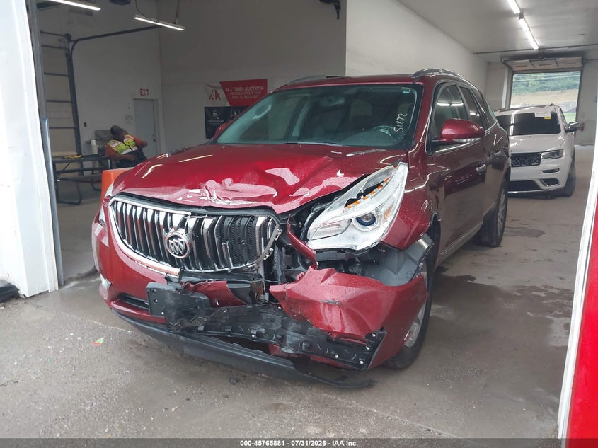 Vin: 5gakvbkd5gj302332, lot: 46264630, buick enclave leather 20162