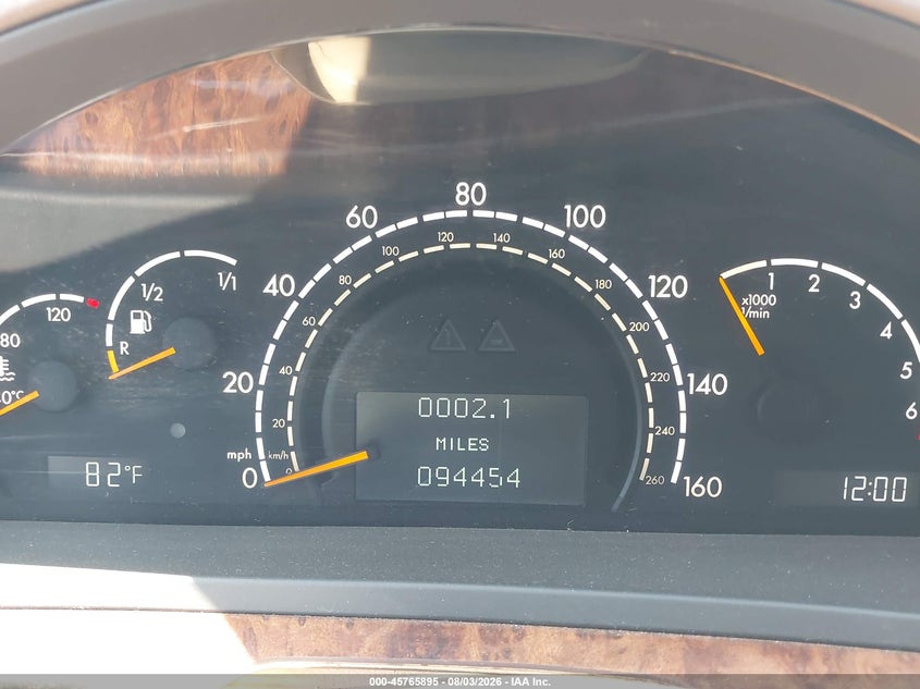 2000 MERCEDES-BENZ S 500 auction photo 7