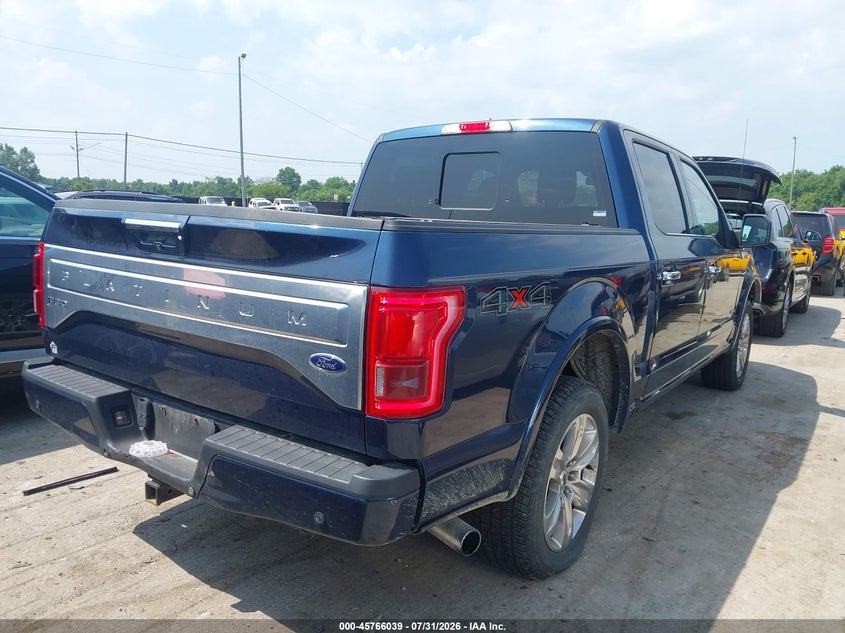 Vin: 1ftew1eg8gfc67474, lot: 46264788, ford f-150 platinum 20164