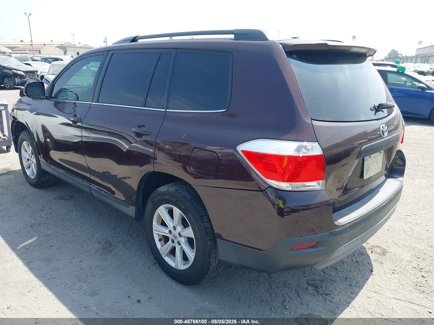 Vin: 5tdzk3ehxcs070169, lot: 46264849, toyota highlander se v6 20123