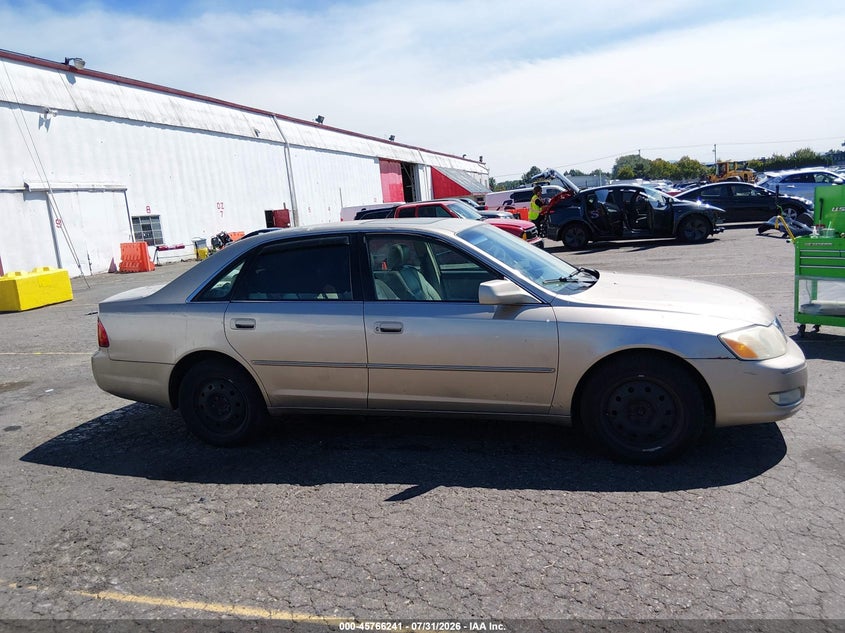TOYOTA AVALON 2000 VIN 4T1BF28B0YU009371