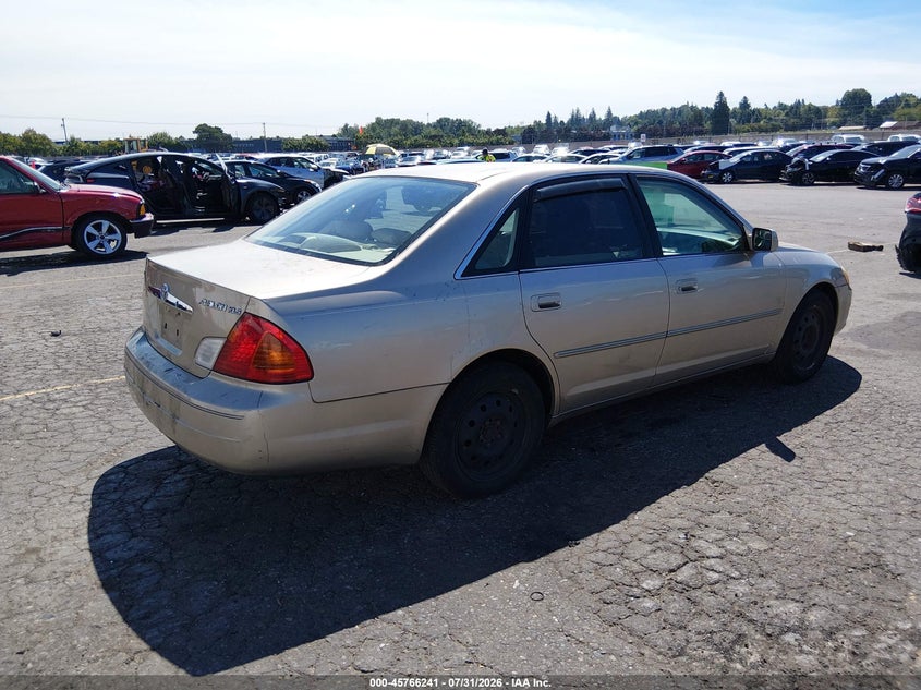 TOYOTA AVALON 2000 VIN 4T1BF28B0YU009371