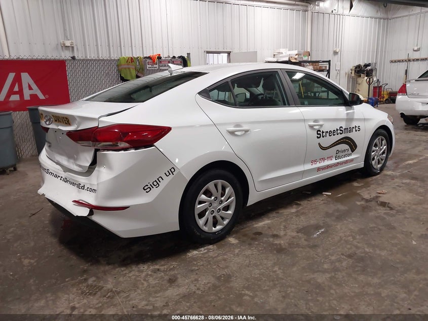 Vin: 5npd74lf0hh148698, lot: 46265377, hyundai elantra se 20174