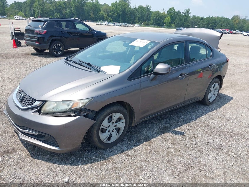 Vin: 19xfb2f54de073324, lot: 46265382, honda civic lx 20132