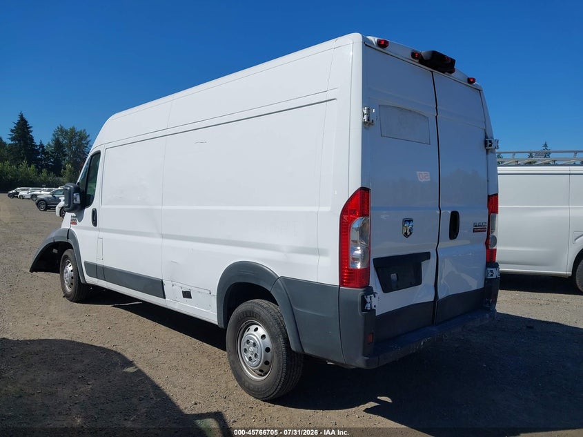 Vin: 3c6trvdg2je157150, lot: 46265454, ram promaster 2500 high roof 159 wb 20183