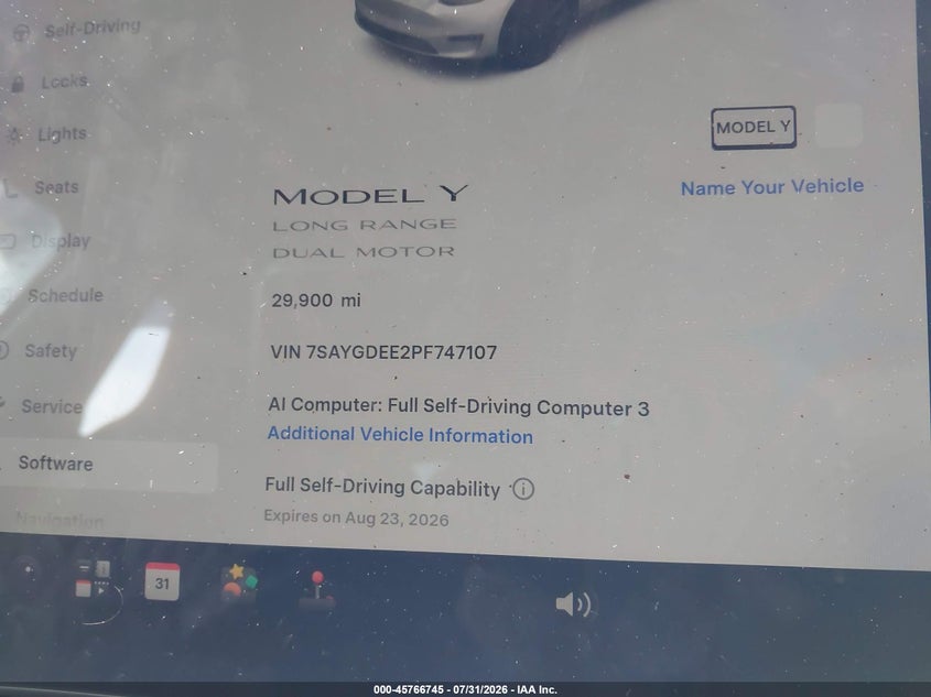 2023 TESLA MODEL Y auction photo 7