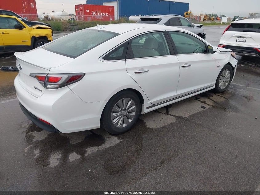 Vin: kmhe24l16ga036531, lot: 46265780, hyundai sonata hybrid se 20164