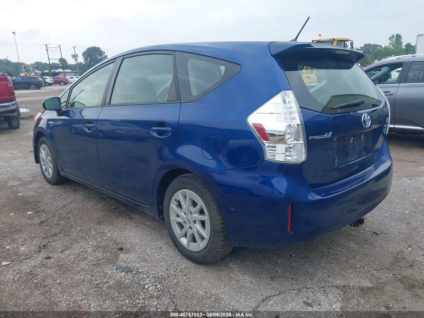 Vin: jtdzn3eu6e3315610, lot: 46265802, toyota prius v two 20143