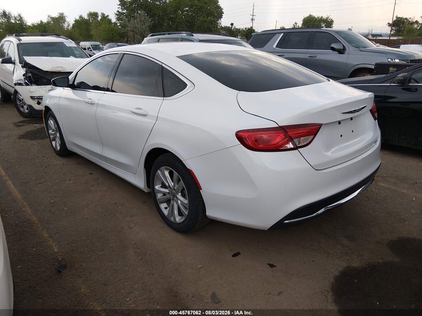 Vin: 1c3cccab5fn742318, lot: 46265812, chrysler 200 limited 20153
