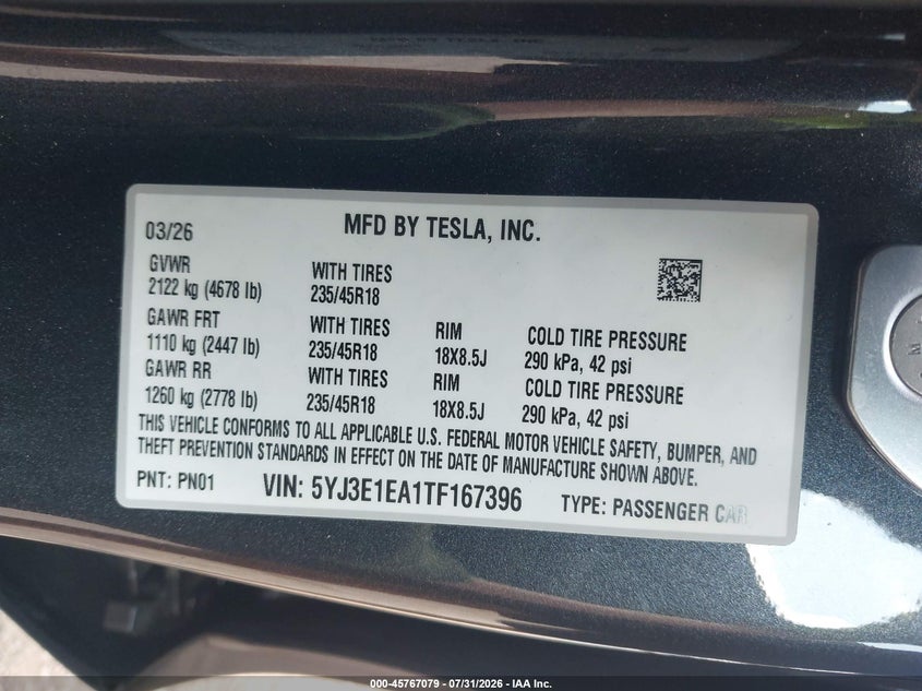 2026 TESLA MODEL 3 PREMIUM REAR-WHEEL DRIVE/REAR-WHEEL DRIVE · Photo 9