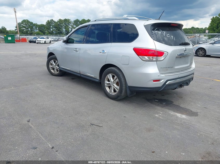 Vin: 5n1ar2mm7ec624091, lot: 46265871, nissan pathfinder platinum 20143