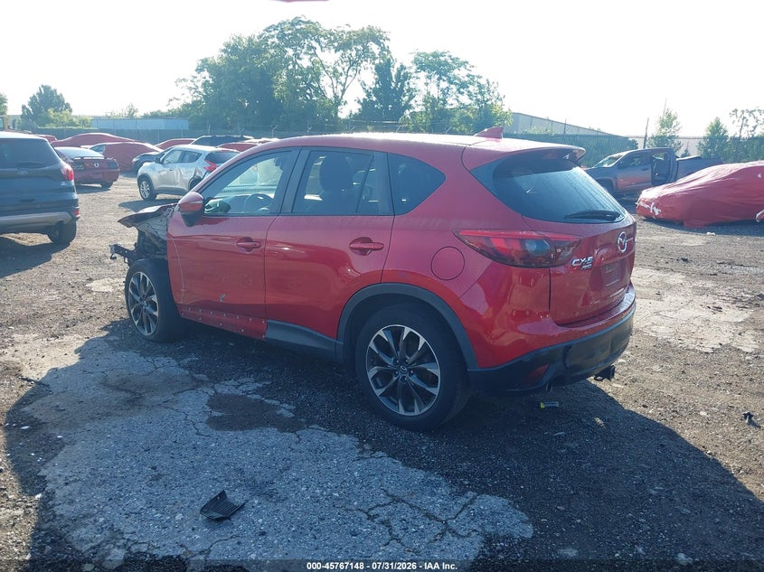 Vin: jm3ke4dy3g0699028, lot: 46265897, mazda cx-5 grand touring 20163