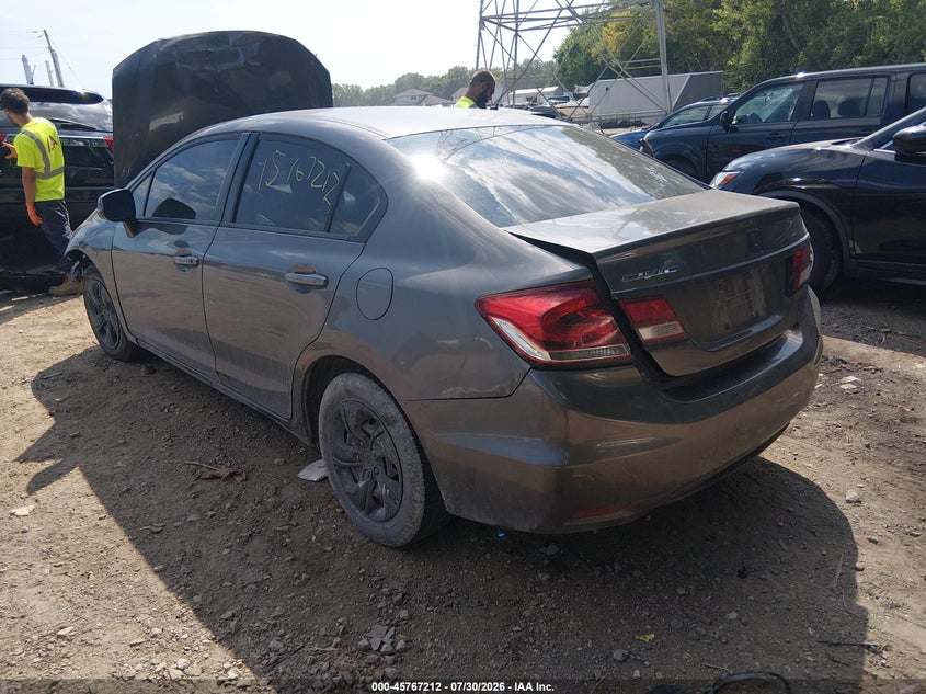 Vin: 19xfb2f5xde026962, lot: 46265961, honda civic lx 20133