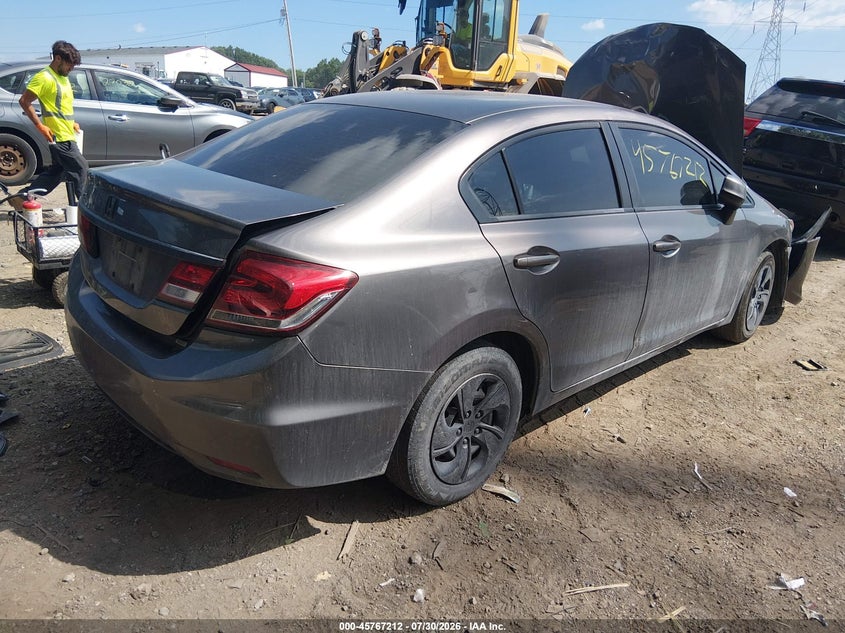 Vin: 19xfb2f5xde026962, lot: 46265961, honda civic lx 20134