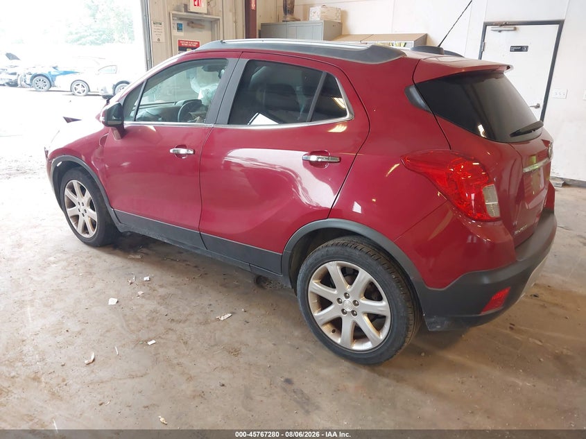 Vin: kl4cjcsb1fb213606, lot: 46266029, buick encore leather 20153
