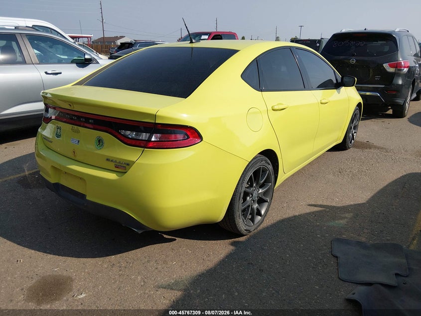 Vin: 1c3cdfbh1dd135594, lot: 46266058, dodge dart rallye 20134