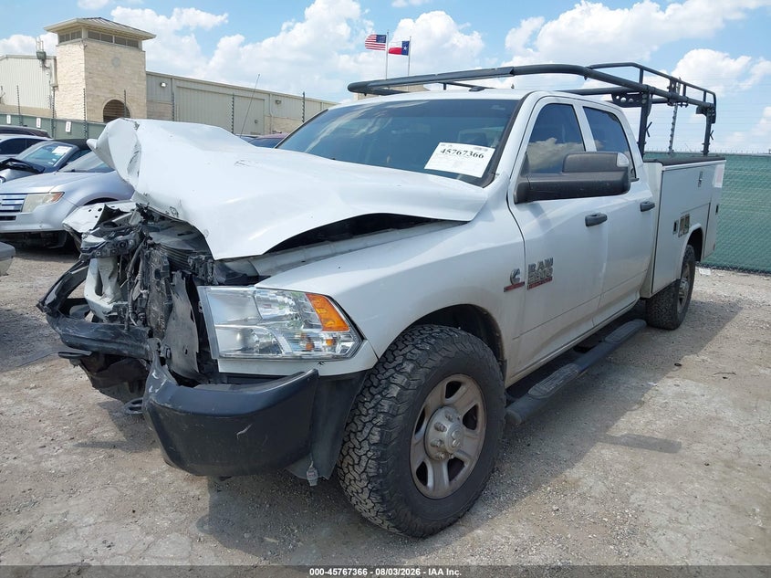 Vin: 3c6ur4hl0jg300560, lot: 46266115, ram 2500 tradesman  4x2 8' box 20182