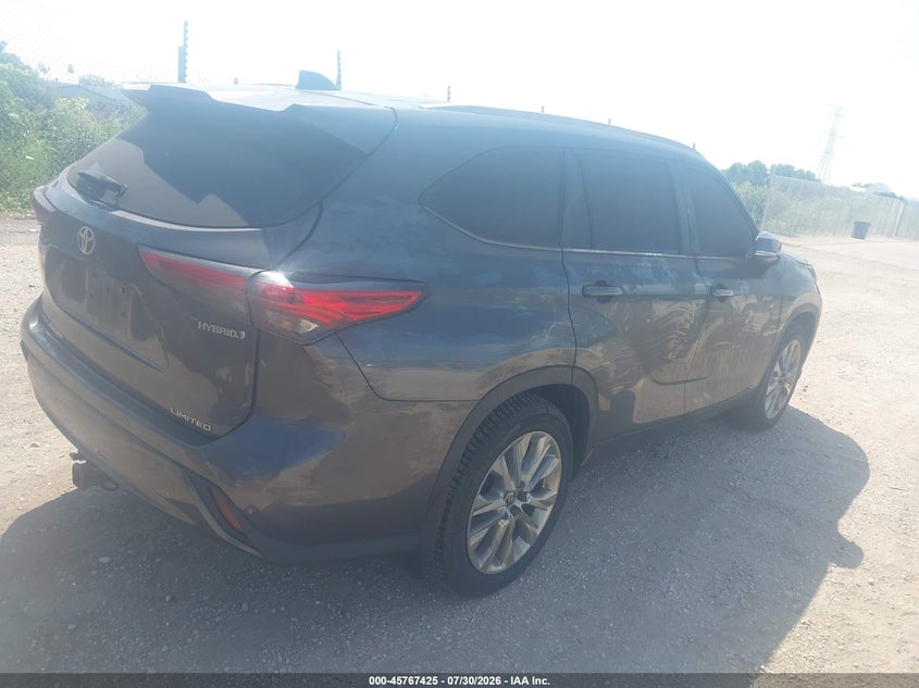 Vin: 5tdxbrch9ms016392, lot: 46266174, toyota highlander hybrid limited 20214