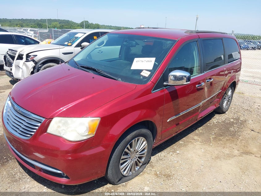Vin: 2c4rc1cg8dr769435, lot: 46266237, chrysler town & country touring-l 20132