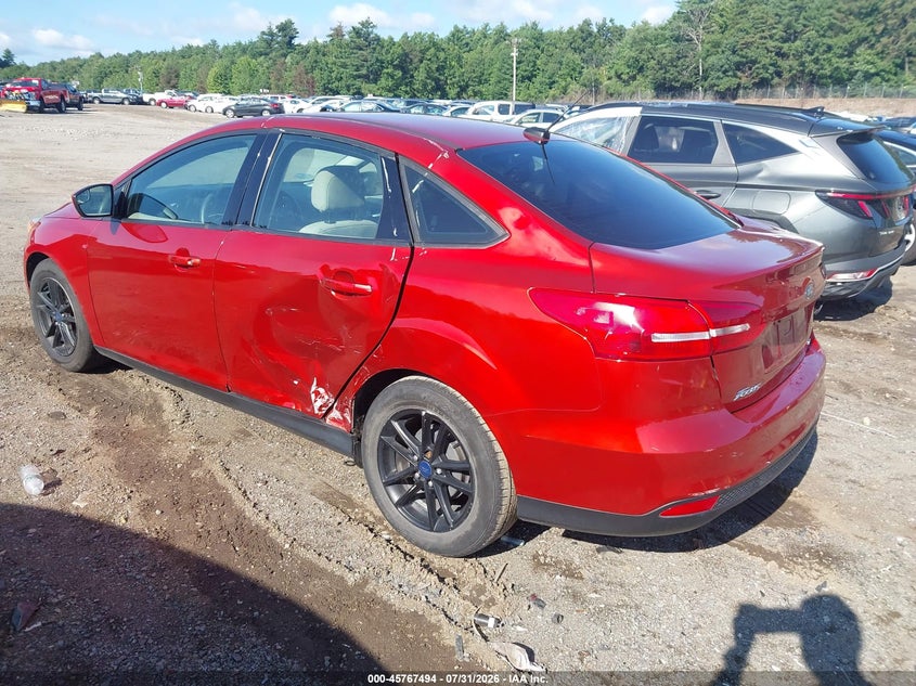 Vin: 1fadp3f25jl252257, lot: 46266243, ford focus se 20183