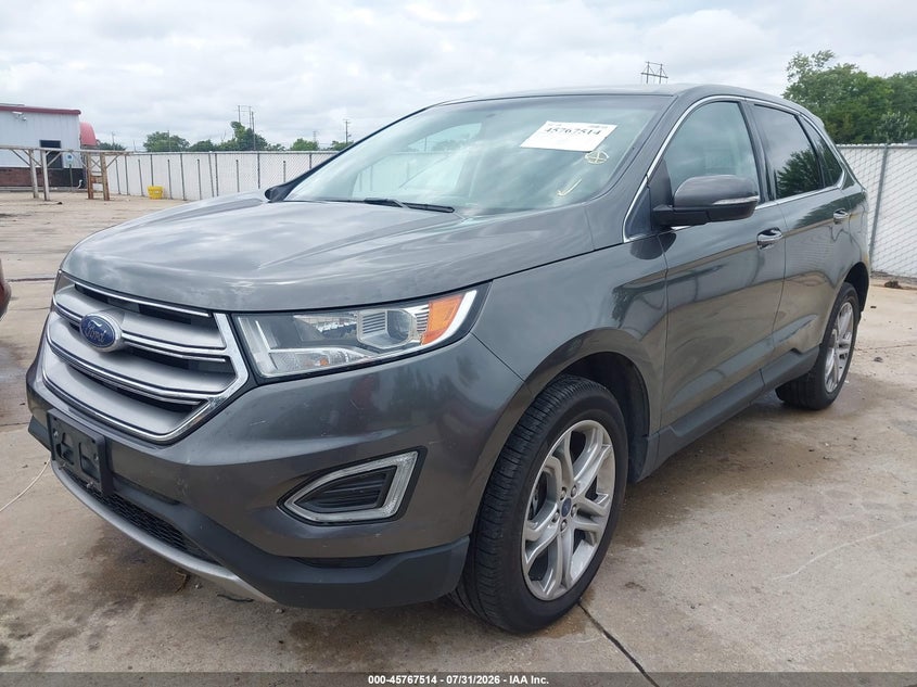 Vin: 2fmtk4k99fbb61430, lot: 46266263, ford edge titanium 20152