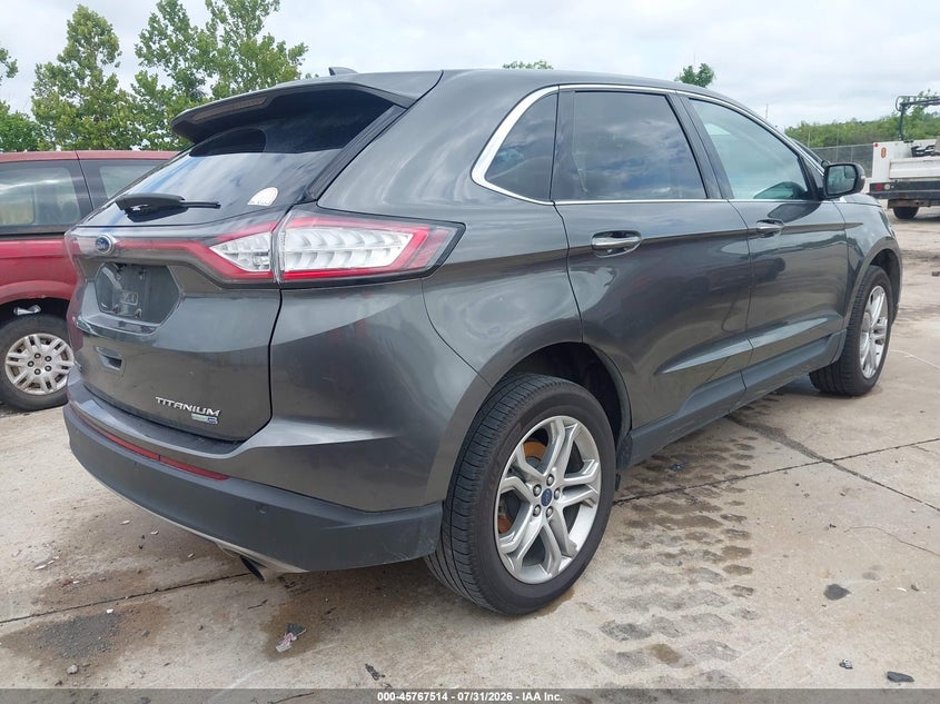 Vin: 2fmtk4k99fbb61430, lot: 46266263, ford edge titanium 20154