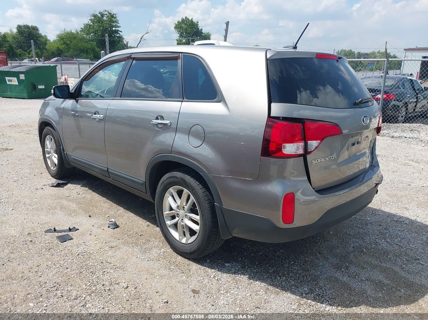 Vin: 5xykt3a61fg603515, lot: 46266335, kia sorento lx 20153