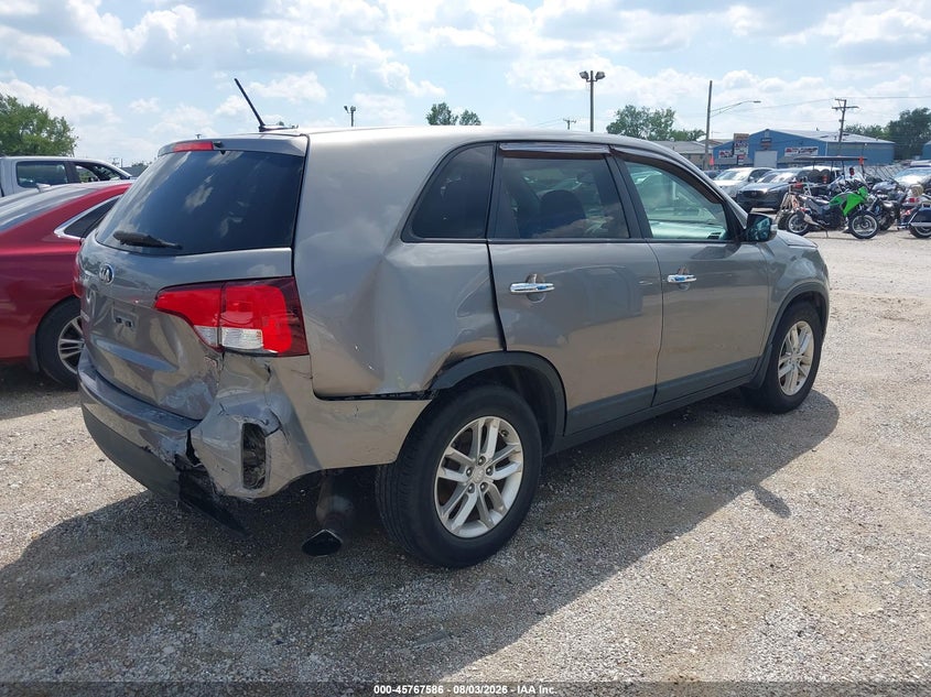Vin: 5xykt3a61fg603515, lot: 46266335, kia sorento lx 20154