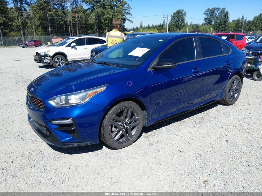 Vin: 3kpf34ad8me320707, lot: 46266343, kia forte gt-line 20212