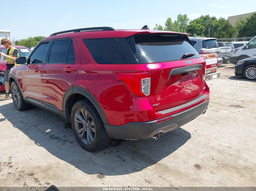 Vin: 1fmsk8dh1mgc28485, lot: 46266382, ford explorer xlt 20213