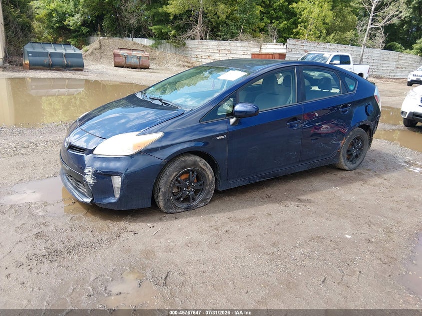 Vin: jtdkn3duxd1721564, lot: 46266396, toyota prius two 20132