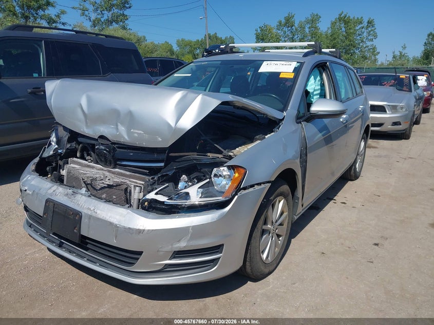Vin: 3vwc17au1gm522810, lot: 46266409, volkswagen golf sportwagen tsi s 4-door 20162