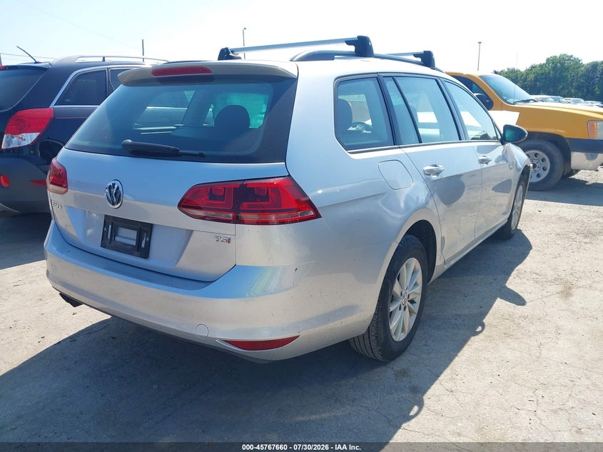 Vin: 3vwc17au1gm522810, lot: 46266409, volkswagen golf sportwagen tsi s 4-door 20164