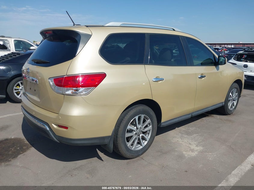 Vin: 5n1ar2mn0dc621637, lot: 46266428, nissan pathfinder sv 20134