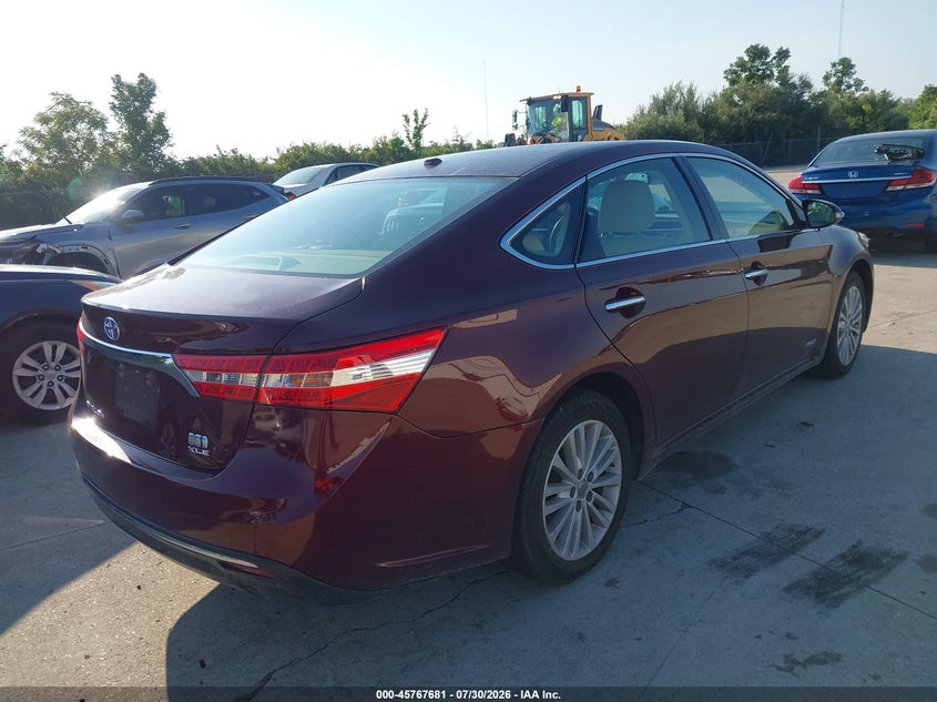 Vin: 4t1bd1eb8eu019484, lot: 46266430, toyota avalon hybrid xle touring 20144
