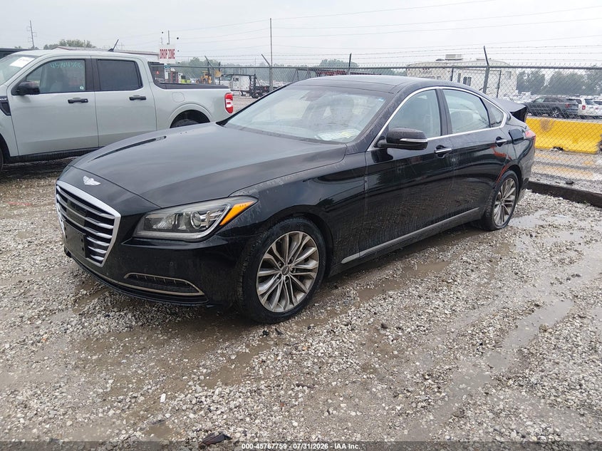 2015 Hyundai Genesis, Удар ззаду, IAAI, VIN KMHGN4JEXFU024921 — фото 2