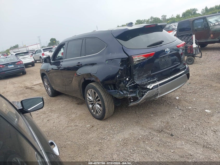 Vin: 5tdebrch8ls011660, lot: 46266535, toyota highlander hybrid platinum 20203