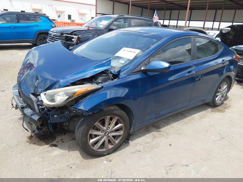 2016 Hyundai Elantra, Удар спереду, IAAI, VIN KMHDH4AE4GU503976 — фото 2