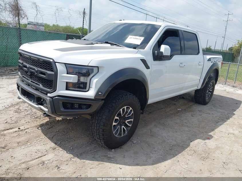 Vin: 1ftfw1rg3jfa17033, lot: 46266783, ford f-150 raptor 20182