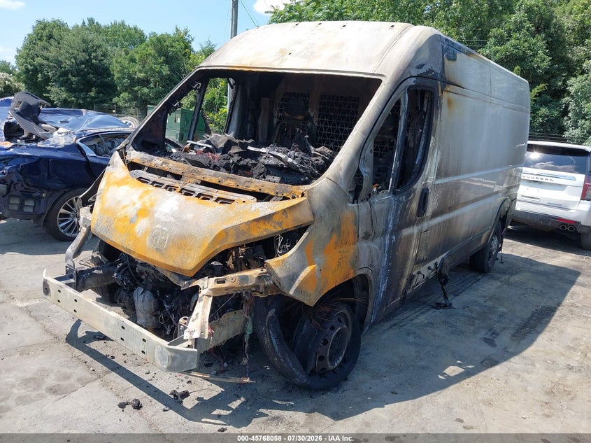 Vin: 3c6lrvdg9pe581305, lot: 46266807, ram promaster 2500 high roof 159 wb 20232