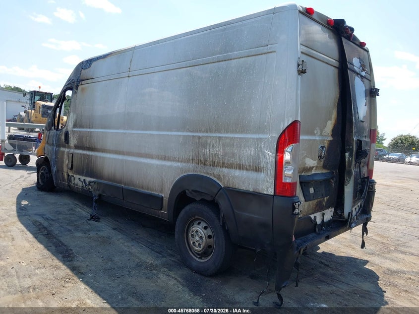 Vin: 3c6lrvdg9pe581305, lot: 46266807, ram promaster 2500 high roof 159 wb 20233