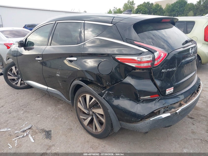 Vin: 5n1az2mg9jn187722, lot: 46267140, nissan murano platinum 20183