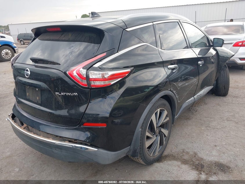 Vin: 5n1az2mg9jn187722, lot: 46267140, nissan murano platinum 20184