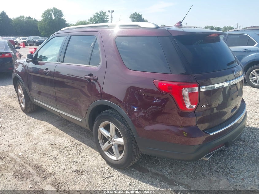 Vin: 1fm5k7d84jgc04586, lot: 46267194, ford explorer xlt 20183