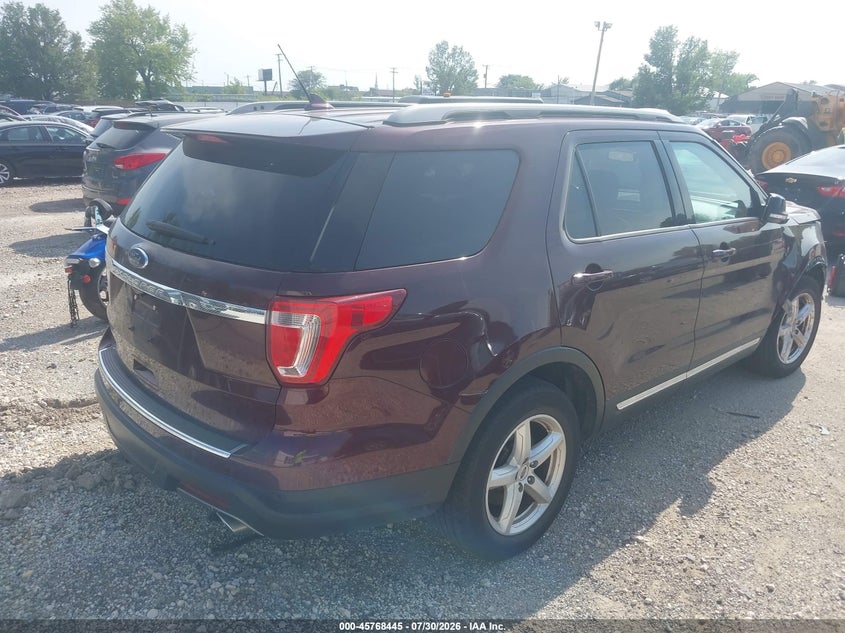 Vin: 1fm5k7d84jgc04586, lot: 46267194, ford explorer xlt 20184