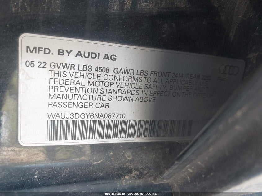 2022 AUDI S3 PRESTIGE TFSI QUATTRO S TRONIC · Фото 9