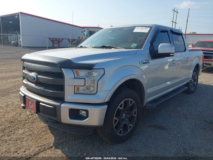 Vin: 1ftew1ef0ffa38843, lot: 46267345, ford f-150 lariat 20152