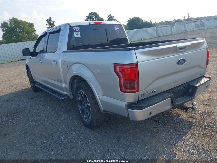 Vin: 1ftew1ef0ffa38843, lot: 46267345, ford f-150 lariat 20153