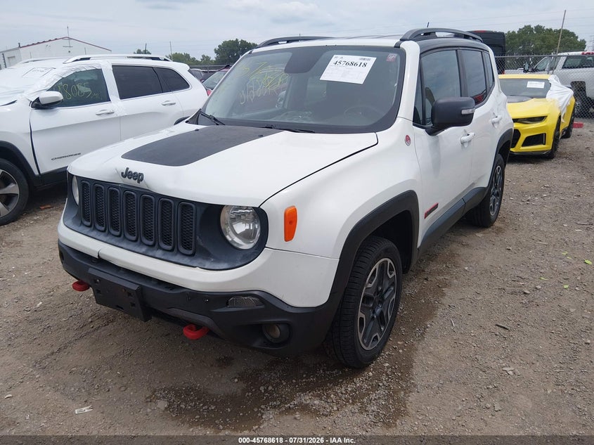 Vin: zaccjbct0fpb52597, lot: 46267367, jeep renegade trailhawk 20152