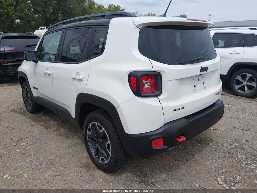 Vin: zaccjbct0fpb52597, lot: 46267367, jeep renegade trailhawk 20153